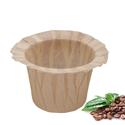 Disposable Coffee Paper Filter 300 Count with 2 Pack Reusable K Cup Coffee Pods,Compatible with Keurig Single Serve Coffee Maker 2.0 & 1.0