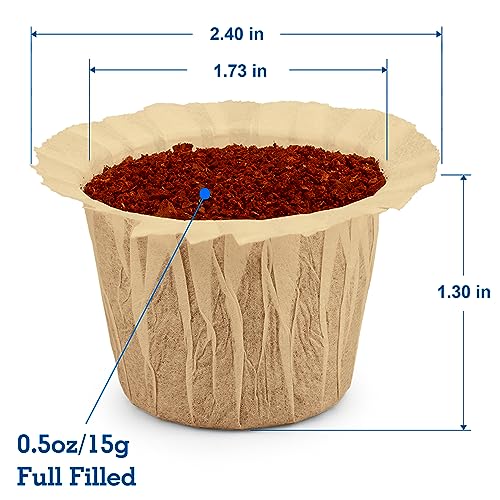 Disposable Coffee Paper Filter 300 Count with 2 Pack Reusable K Cup Coffee Pods,Compatible with Keurig Single Serve Coffee Maker 2.0 & 1.0