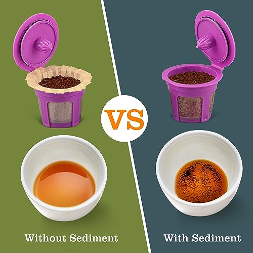Disposable Coffee Paper Filter 300 Count with 2 Pack Reusable K Cup Coffee Pods,Compatible with Keurig Single Serve Coffee Maker 2.0 & 1.0