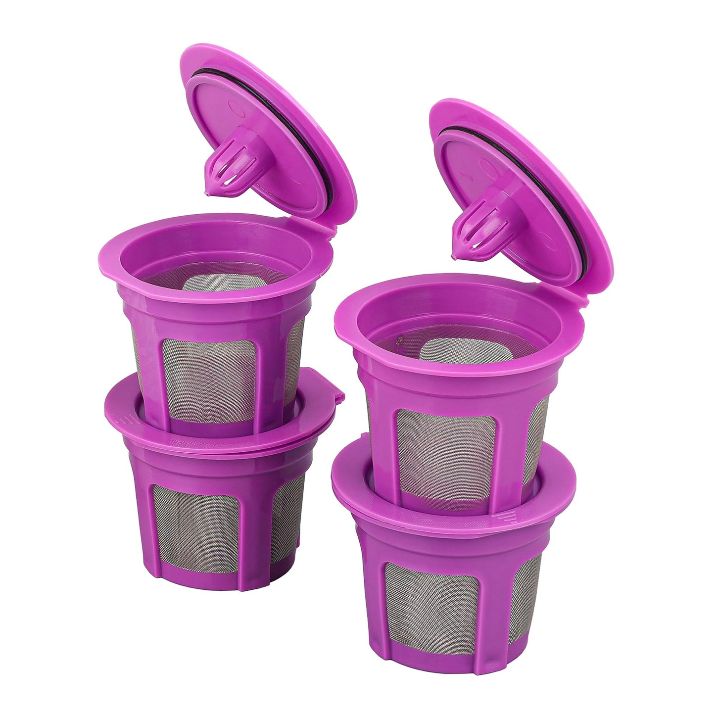 Disposable Coffee Paper Filter 300 Count with 2 Pack Reusable K Cup Coffee Pods,Compatible with Keurig Single Serve Coffee Maker 2.0 & 1.0