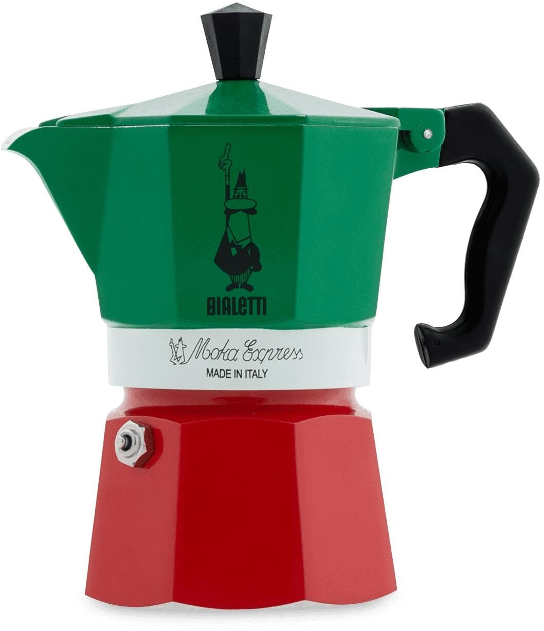 Bialetti - Moka Express: Iconic Stovetop Espresso Maker, Makes Real Italian Coffee, Moka Pot 3 Cups (4.3 Oz - 130 Ml), Aluminium, Silver