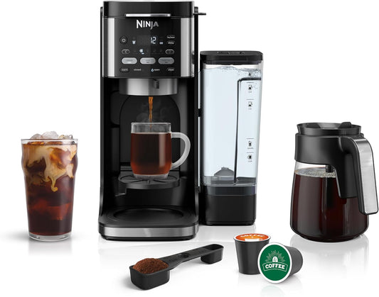 Ninja Drip Coffee Maker With K Cup Combo, DualBrew Pro Specialty Coffee Machine, Hot and Iced Coffee Maker Compatible with K-Cup Pods, 12 Cup Single Serve Coffee Maker with Paper Filter, CFP101