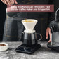 KitchenTour CaféMetric Coffee Scale with Timer 0.1g/2000g - Precision Scale for Espresso & Pour Over - Water Flow Speed Mode and Coffee Powder-to-Liquid Ratio Mode - Rechargeable, LCD Display